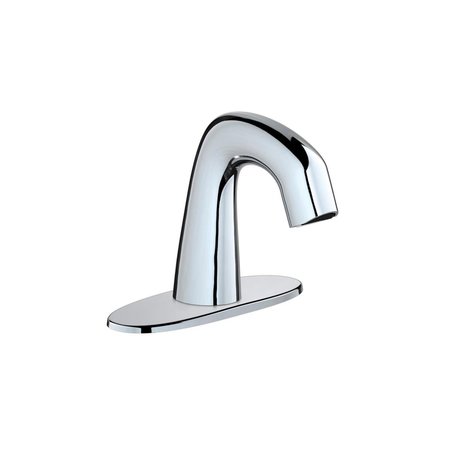 CHICAGO FAUCET EQ Curved 0.5 GPM Centerset Bathroom Faucet, Polished Chrome EQ-A12A-11ABCP